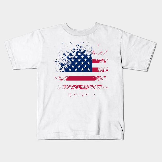 American Flag Kids T-Shirt by today